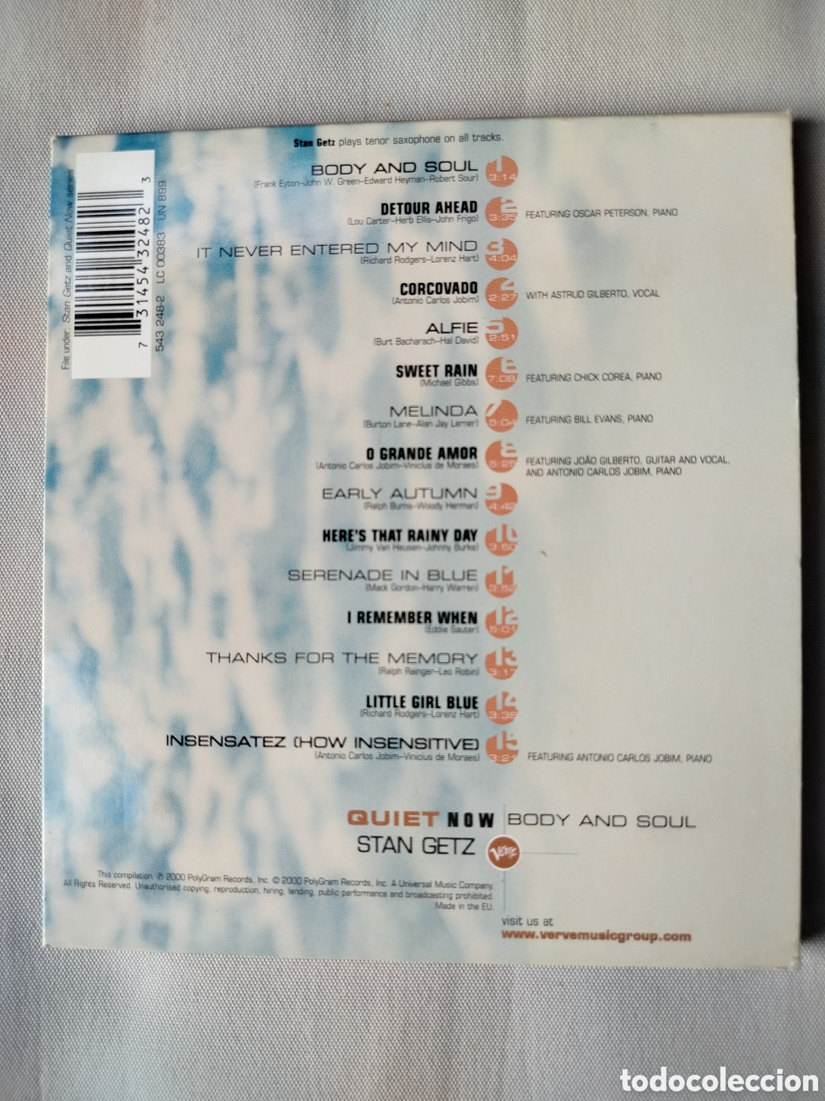 CDs de m&uacute;sica: Stan Getz CD Body & Soul - Foto 2