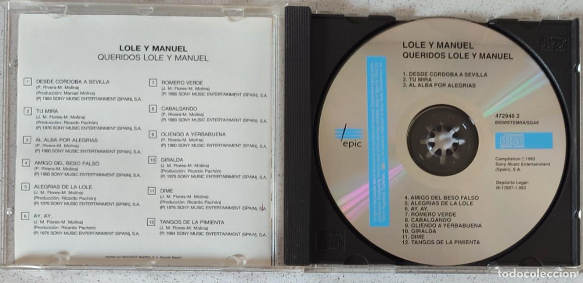 CDs de m&uacute;sica: LOLE Y MANUEL - QUERIDOS - CD - 1993 - 12 TEMAS - Foto 2