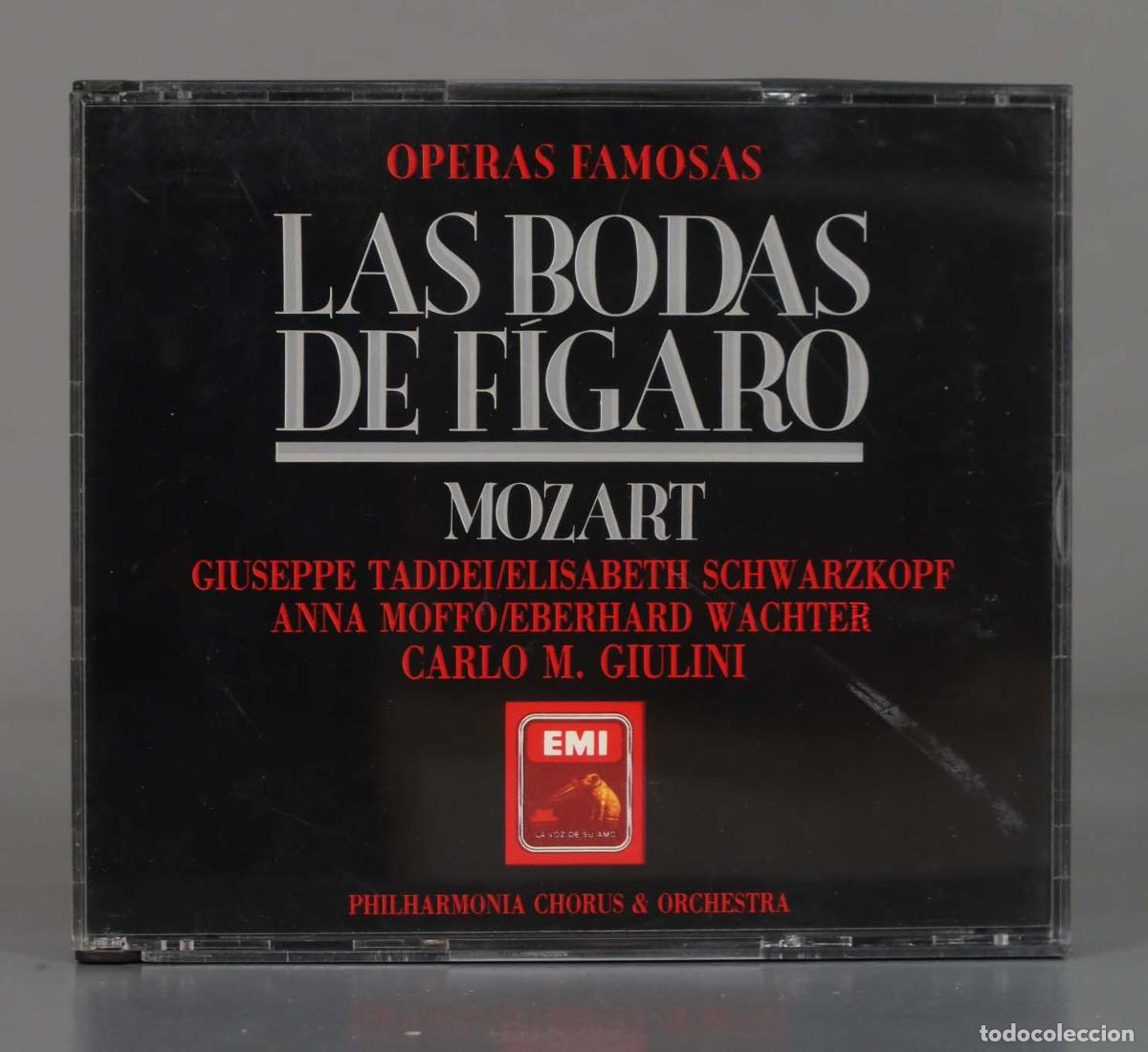 CDs de M&uacute;sica: CD. MOZART - TADDEI, SCHWARZKOPF, MOFFO, WACHTER, GIULINI: LAS BODAS DE FIGARO