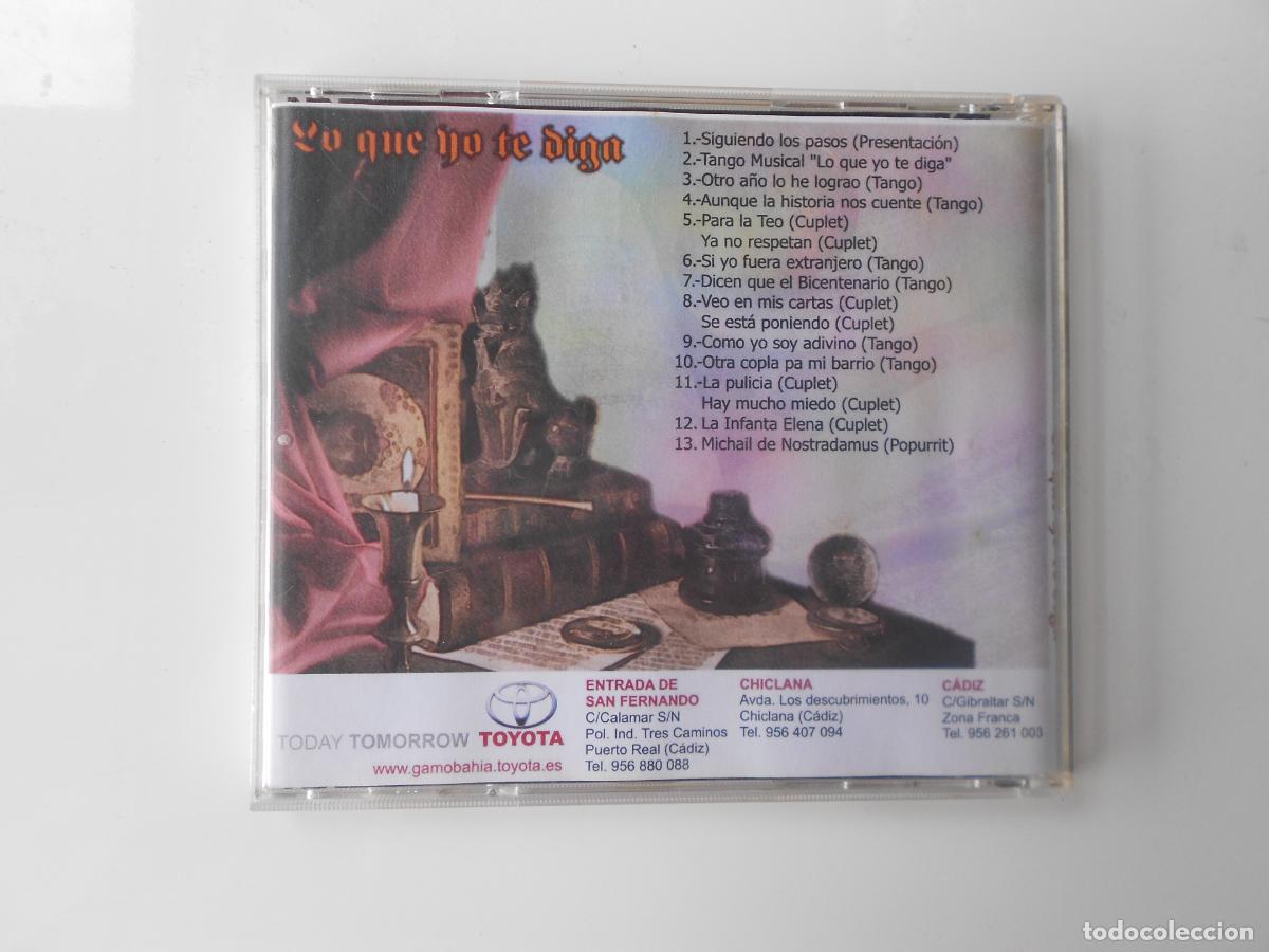 CDs de m&uacute;sica: LO QUE YO TE DIGA CARNAVAL DE CADIZ CORO 2008 - CD - Foto 3