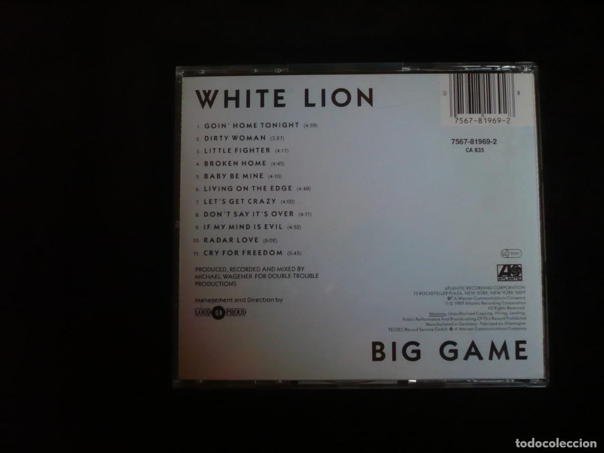 CDs de m&uacute;sica: white lion - big game - cd como nuevo - Foto 2