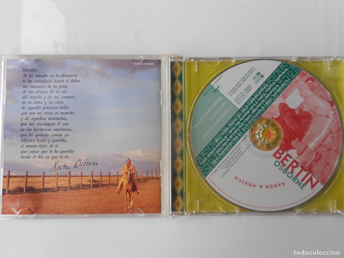 CDs de m&uacute;sica: BERTIN OSBORNE - SABOR A MEXICO - CD - UNIVERSAL 1999 - Foto 2