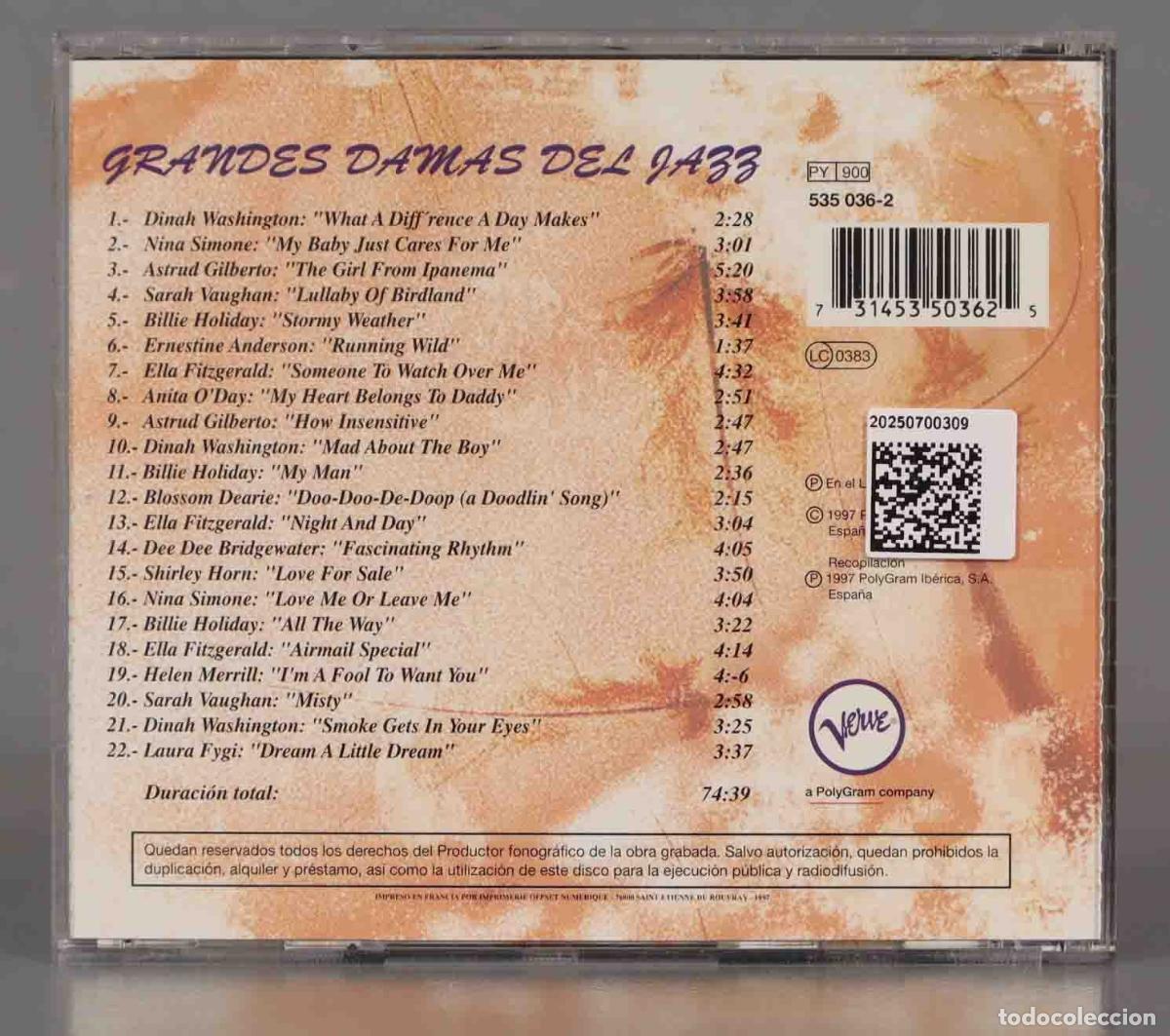 CDs de m&uacute;sica: CD. Various &ndash; Grandes Damas del Jazz - Foto 2