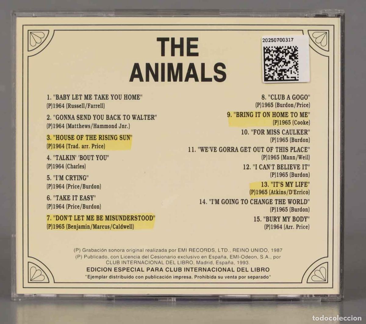 CDs de m&uacute;sica: CD. The Animals &ndash; The Animals - Foto 2