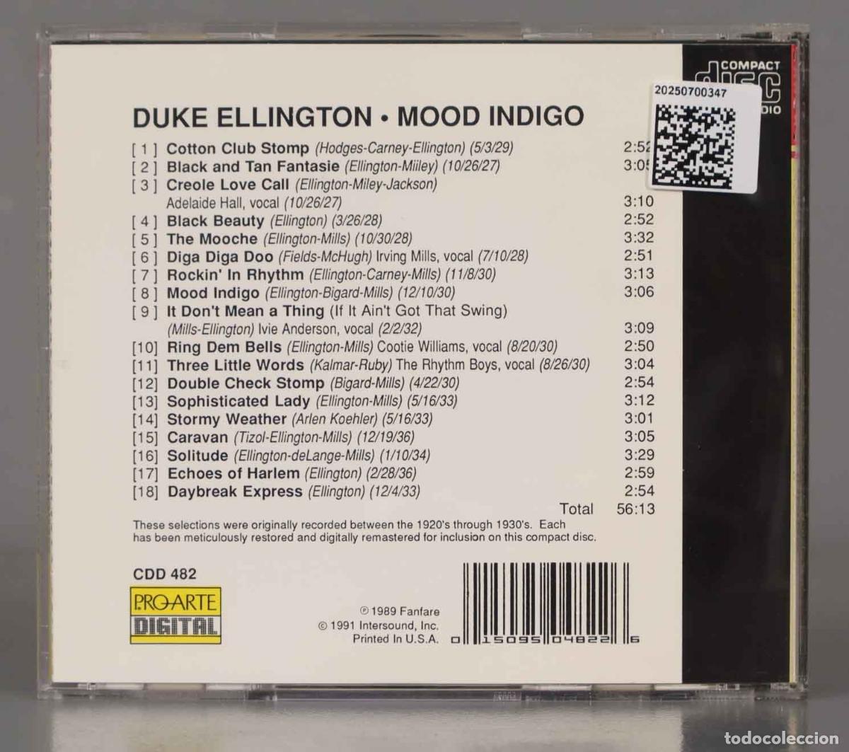 CDs de m&uacute;sica: CD. Duke Ellington &ndash; Mood Indigo - Foto 2