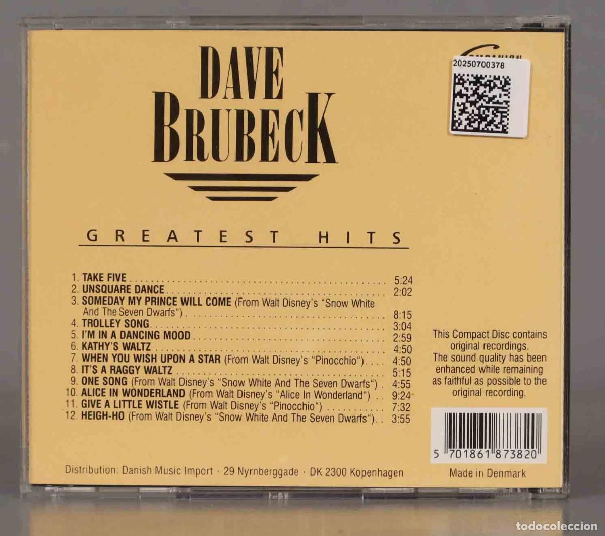 CDs de m&uacute;sica: CD. Dave Brubeck &ndash; Greatest Hits - Foto 2