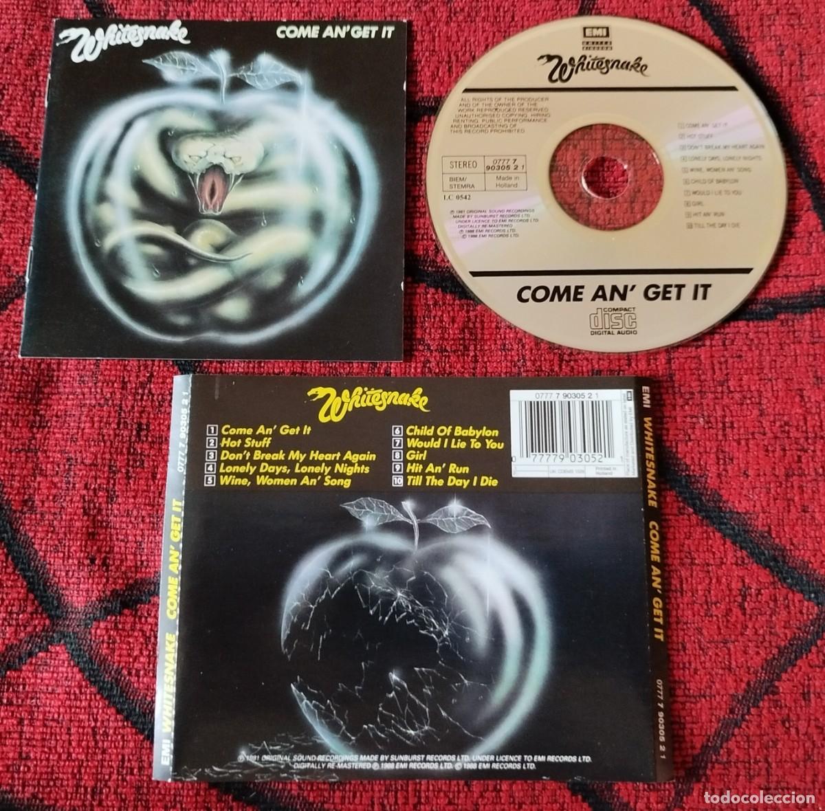 CDs de m&uacute;sica: WHITESNAKE ** Come An Get It ** CD HOLANDA 1988 - Foto 1