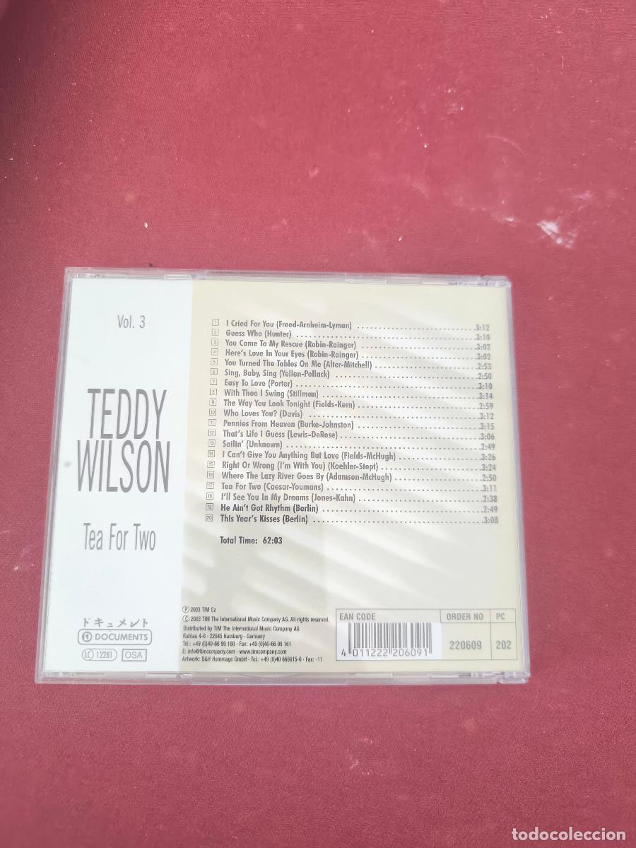 CDs de m&uacute;sica: TEDDY WILSON TEA FOR TWO CD DOCUMENTS VOLUMEN 3 VOL 3 - Foto 2