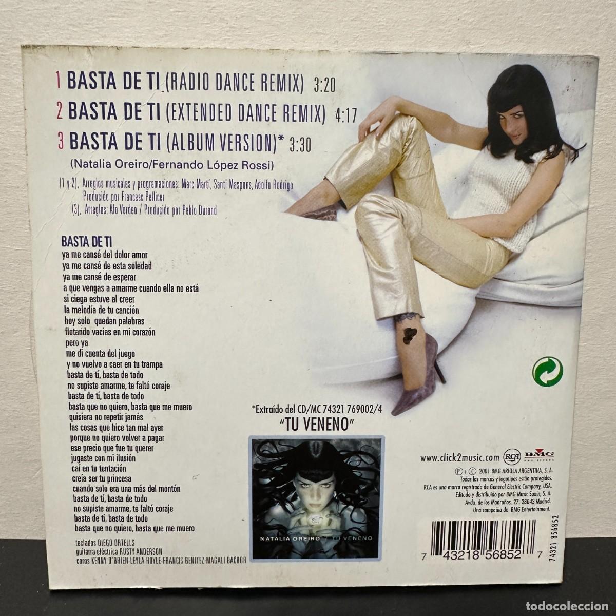 CDs de m&uacute;sica: Natalia Oreiro - Basta De Ti (CD) - Foto 2