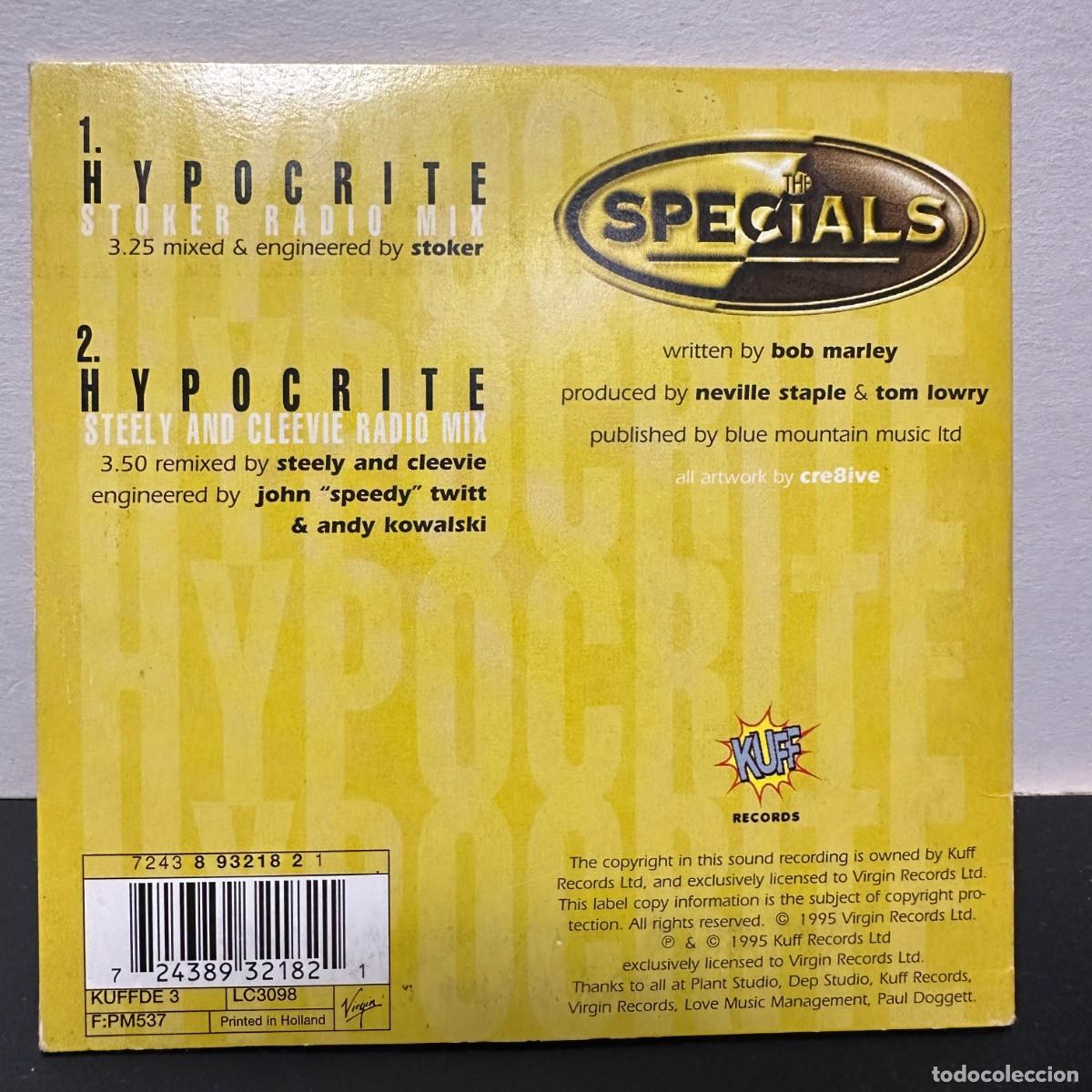 CDs de m&uacute;sica: The Specials Featuring Sheena Staple & Kendell Smith - Hypocrite (CD) - Foto 2
