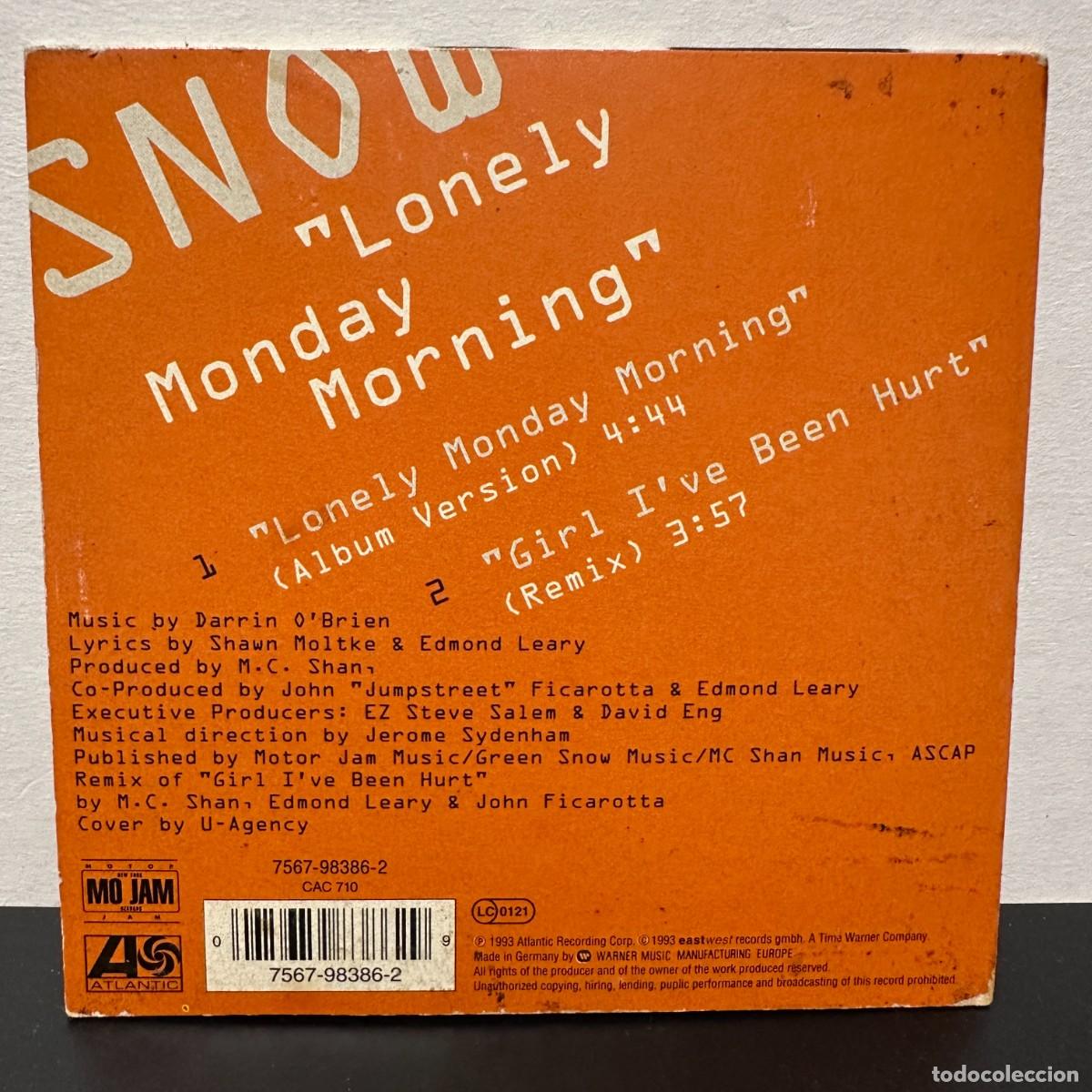 CDs de m&uacute;sica: Snow - Lonely Monday Morning (CD) - Foto 2