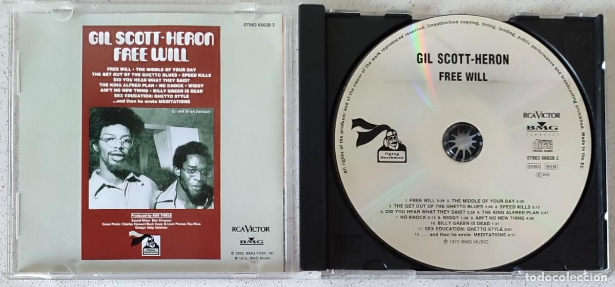 CDs de m&uacute;sica: GIL SCOTT HERON - FREE WILL - CD 1993 - 12 TEMAS - - Foto 2
