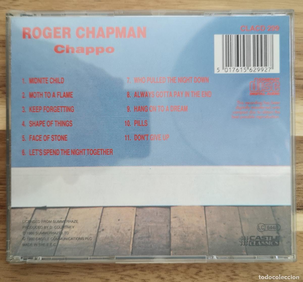 CDs de m&uacute;sica: ROGER CHAPMAN - CHAPPO - CASTEL Comunications 1992 - Made in E.E.C. - Foto 2