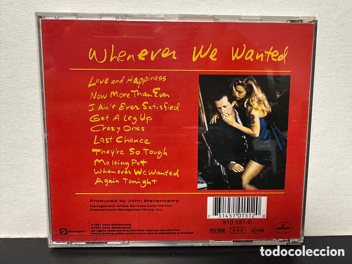 CDs de m&uacute;sica: John Cougar Mellencamp - Whenever We Wanted (CD) - Foto 2