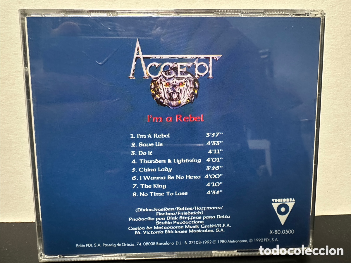 CDs de m&uacute;sica: Accept - Im A Rebel (CD) - Foto 2
