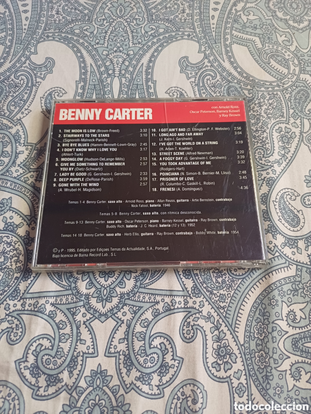 CDs de m&uacute;sica: Benny Carter Jazz Blues CD - Foto 2