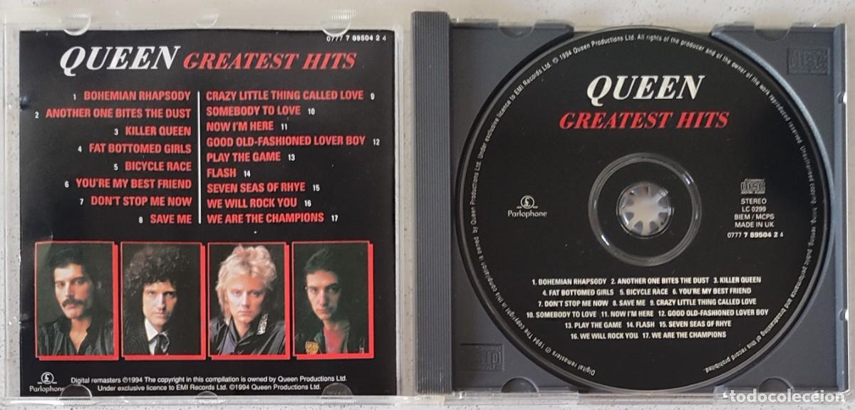CDs de m&uacute;sica: QUEEN - GREATEST HITS - CD 1994 - 17 TEMAS - Foto 2
