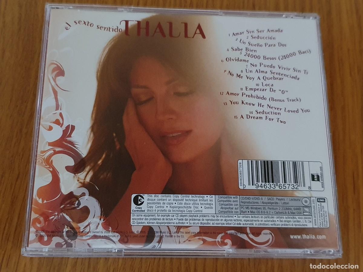 CDs de m&uacute;sica: CD Thalia&nbsp;&ndash;&nbsp;El Sexto Sentido 2005 - poster en interior - Foto 3