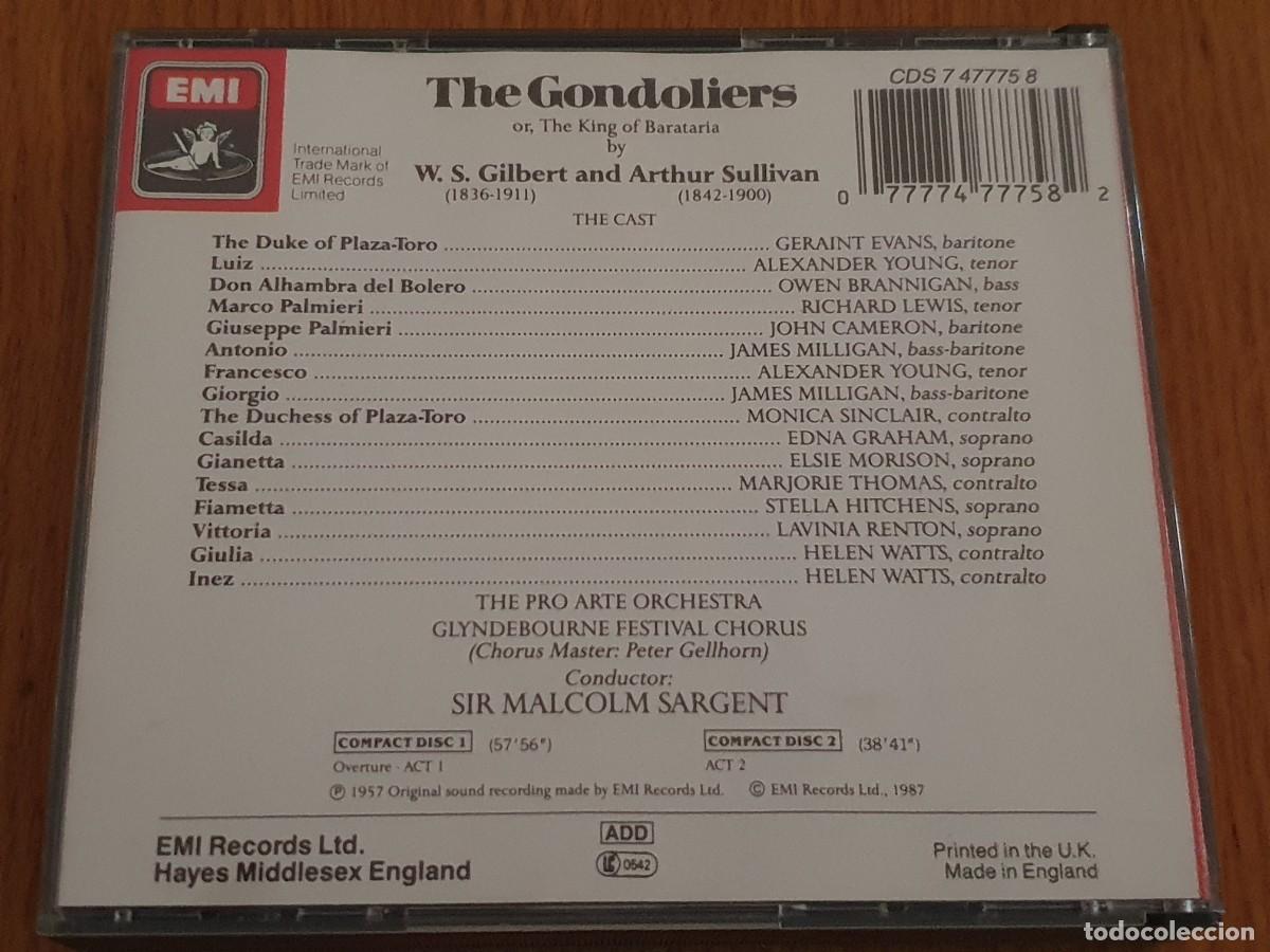 CDs de m&uacute;sica: 2 CD - the gondoliers - Gilbert & Sullivan - EMI - 1987 - Foto 4
