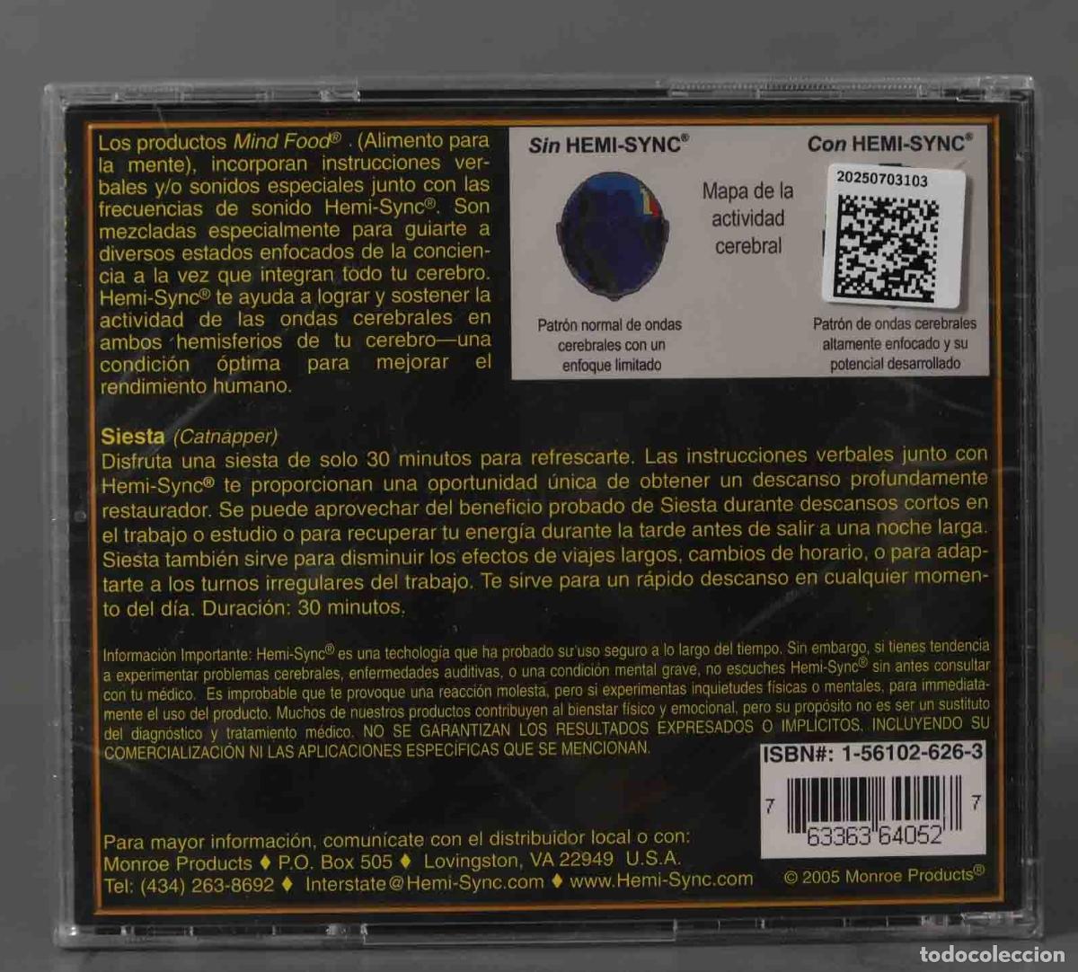 CDs de m&uacute;sica: CD. HEMI-SYNC - SIESTA . PRECINTADO - Foto 2
