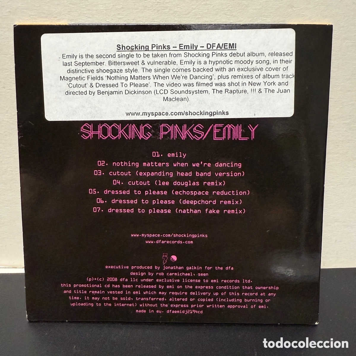 CDs de m&uacute;sica: Shocking Pinks - Emily (CD, EP) - Foto 2