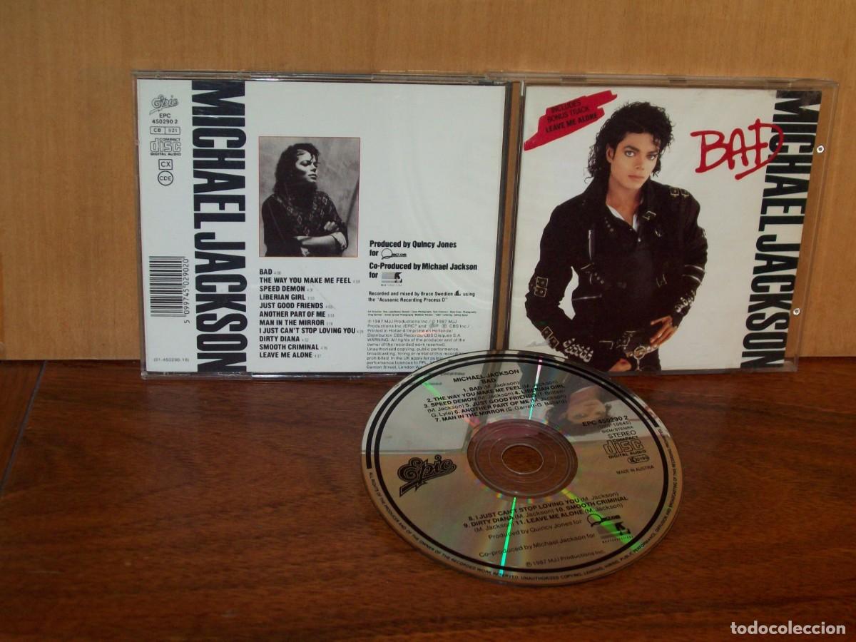 CDs de m&uacute;sica: MICHAEL JACKSON - BAD - INCLUDES BONUS TRACK LEAVE ME ALONE - CD - Foto 1