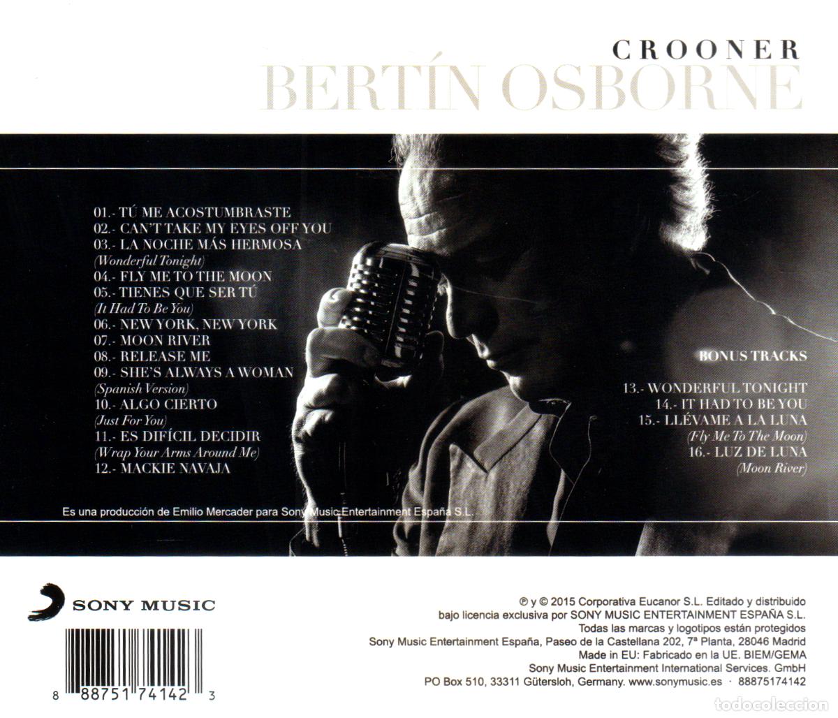 CDs de m&uacute;sica: �T261 - BERTIN OSBORNE. CROONER. CD. - Foto 2