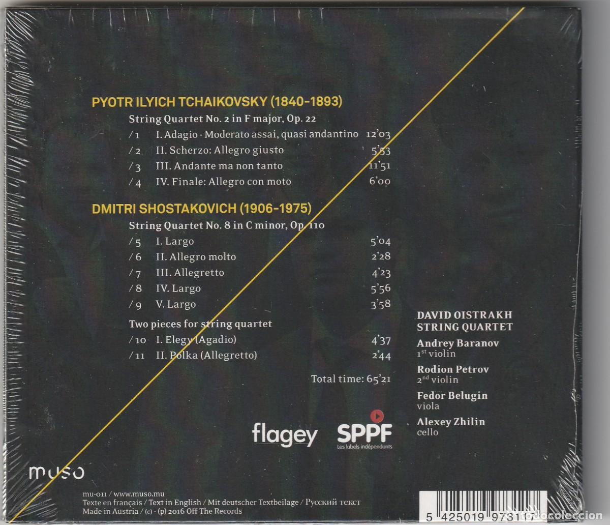 CDs de m&uacute;sica: TCHAIKOVSKY &middot; SHOSTAKOVICH - STRING QUARTETS (CD OFF THE RECORD 2016) DAVID OISTRAKH STRING QUARTET - Foto 2
