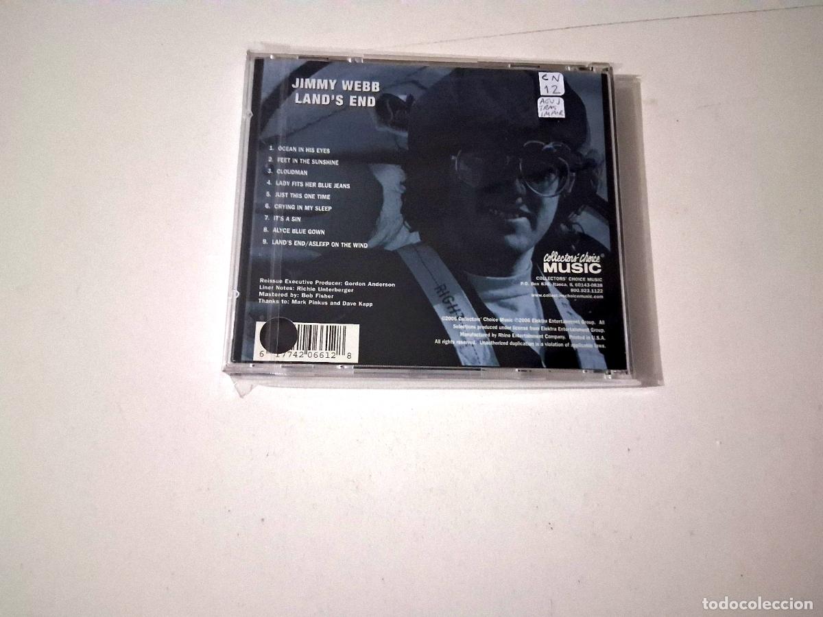 CDs de m&uacute;sica: JIMMY WEBB &rdquo;LANDS END&rdquo; CD 9 TRACKS COMO NUEVO - Foto 2