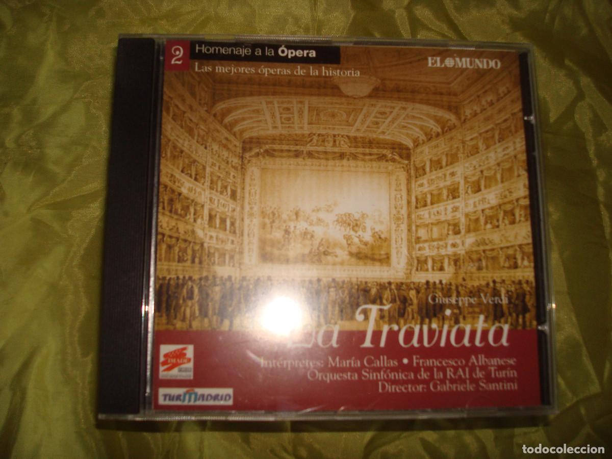CDs de m&uacute;sica: GIUSEPPE VERDI. LA TRAVIATA. HOMENAJE A LA OPERA. CD IMPECABLE - Foto 1