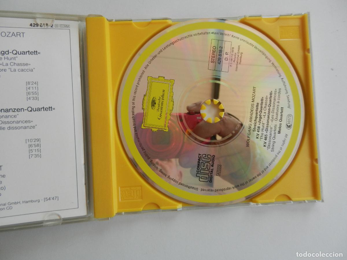 CDs de m&uacute;sica: MOZART - STRING QUARTETS - THE HUNT -DISSONANCE - MELOS QUARTET - CD 1978 - Foto 2