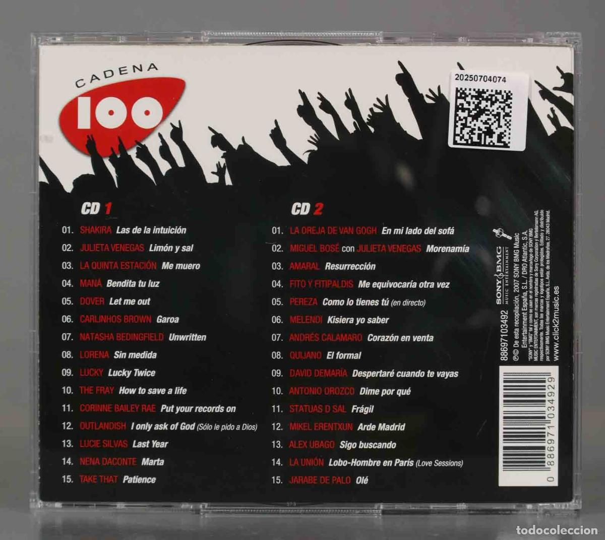 CDs de m&uacute;sica: 2 CD. Los Numeros 1 de Cadena 100 - Foto 2