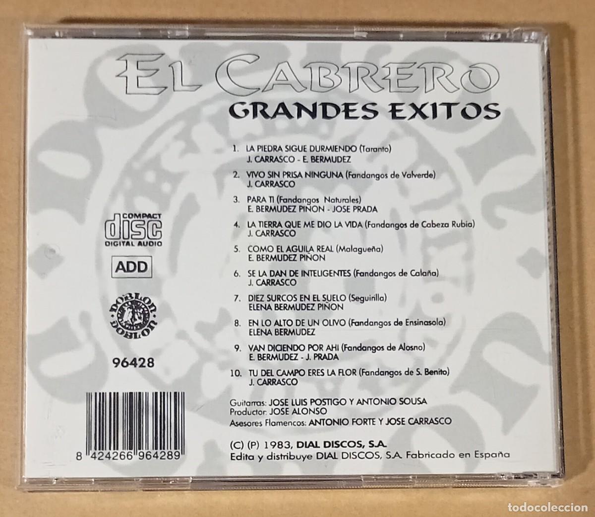 CDs de m&uacute;sica: EL CABRERO. GRANDES &Eacute;XITOS. DIAL DISCOS. 1983. CD - Foto 2