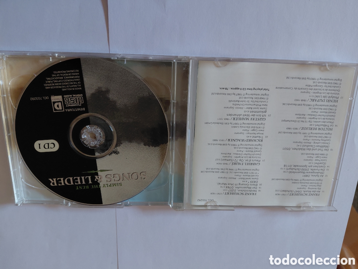 CDs de m&uacute;sica: Cd songs & Lieder simply the best - Foto 2