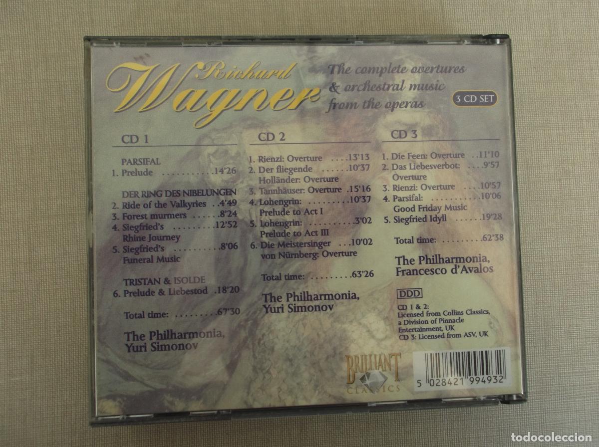 CDs de m&uacute;sica: WAGNER - THE COMPLETE OVERTURES - YURI SIMONOV - 3 CD-SET - - Foto 2