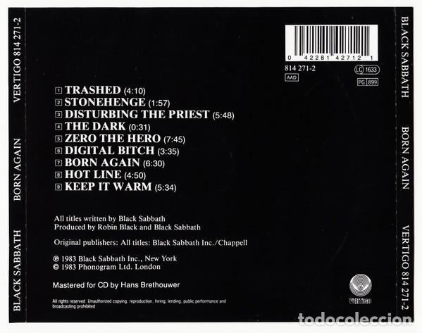 CDs de m&uacute;sica: Black Sabbath &ndash; Born Again - Foto 2