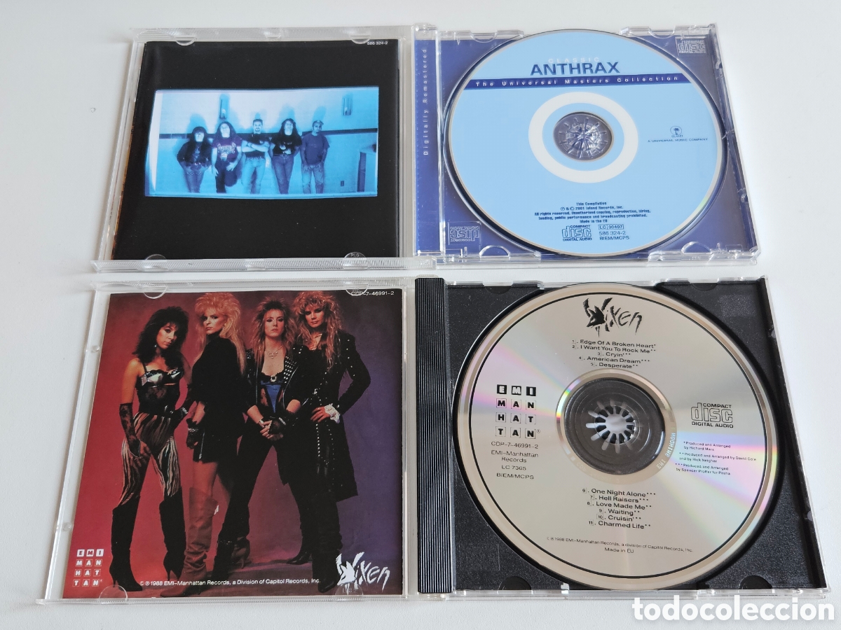 CDs de m&uacute;sica: Pack 2cds Anthrax y Vixen - Foto 2