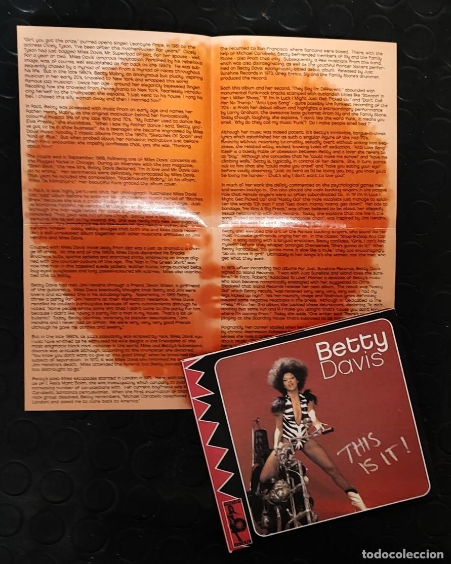 CDs de m&uacute;sica: BETTY DAVIS - This is it! - CD DIGIPACK - Foto 6