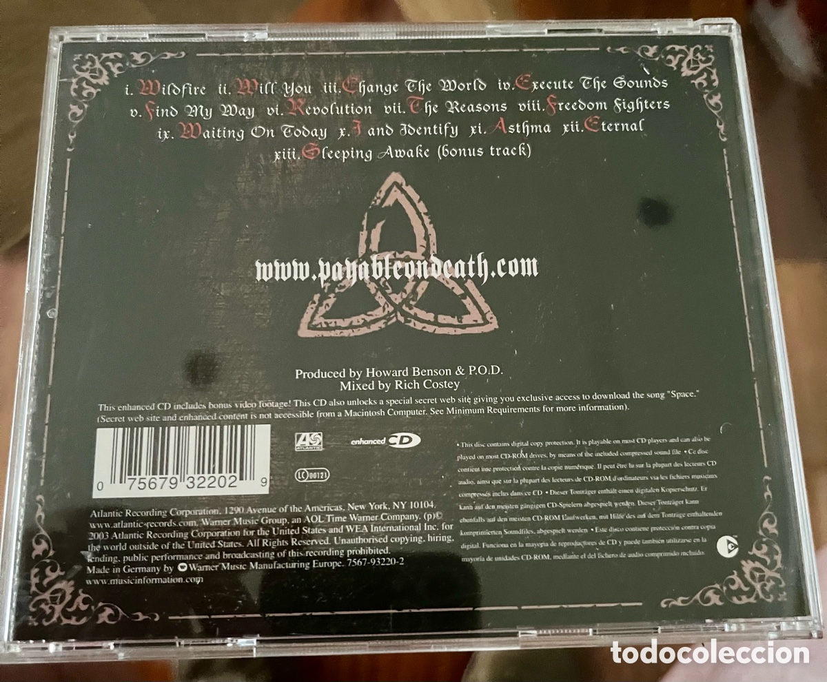 CDs de m&uacute;sica: P.O.D - Payable on Death - Foto 3
