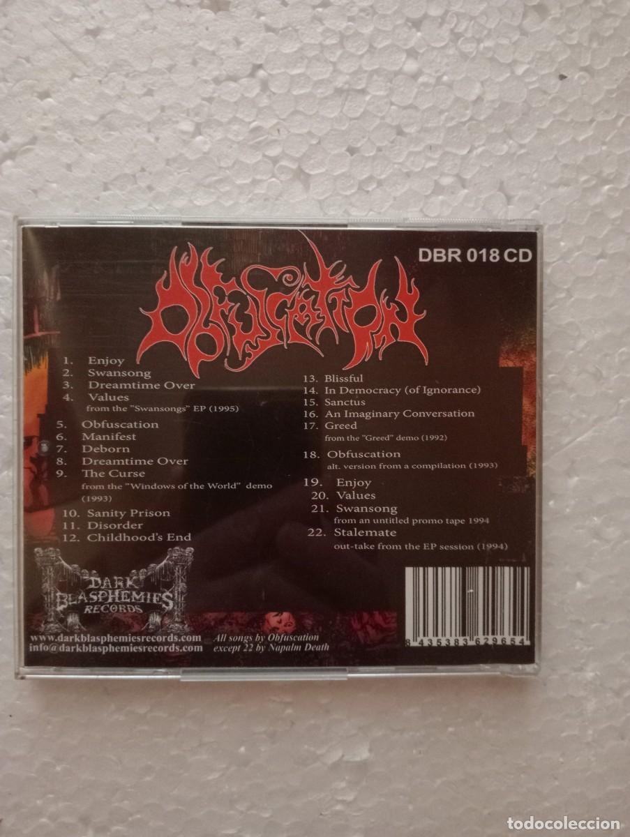 CDs de m&uacute;sica: Obfuscation - A Document Of Dysphoria (1992-1995) (CD, Comp) 2016 - Foto 2