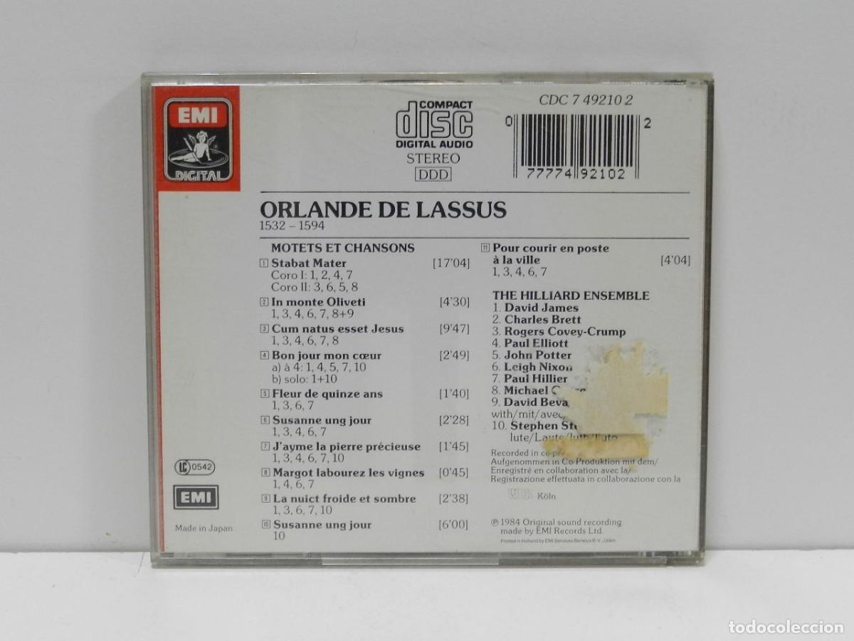 CDs de m&uacute;sica: DISCO CD. Lassus - The Hilliard Ensemble &ndash; Motets Et Chansons. COMPACT DISC. - Foto 2