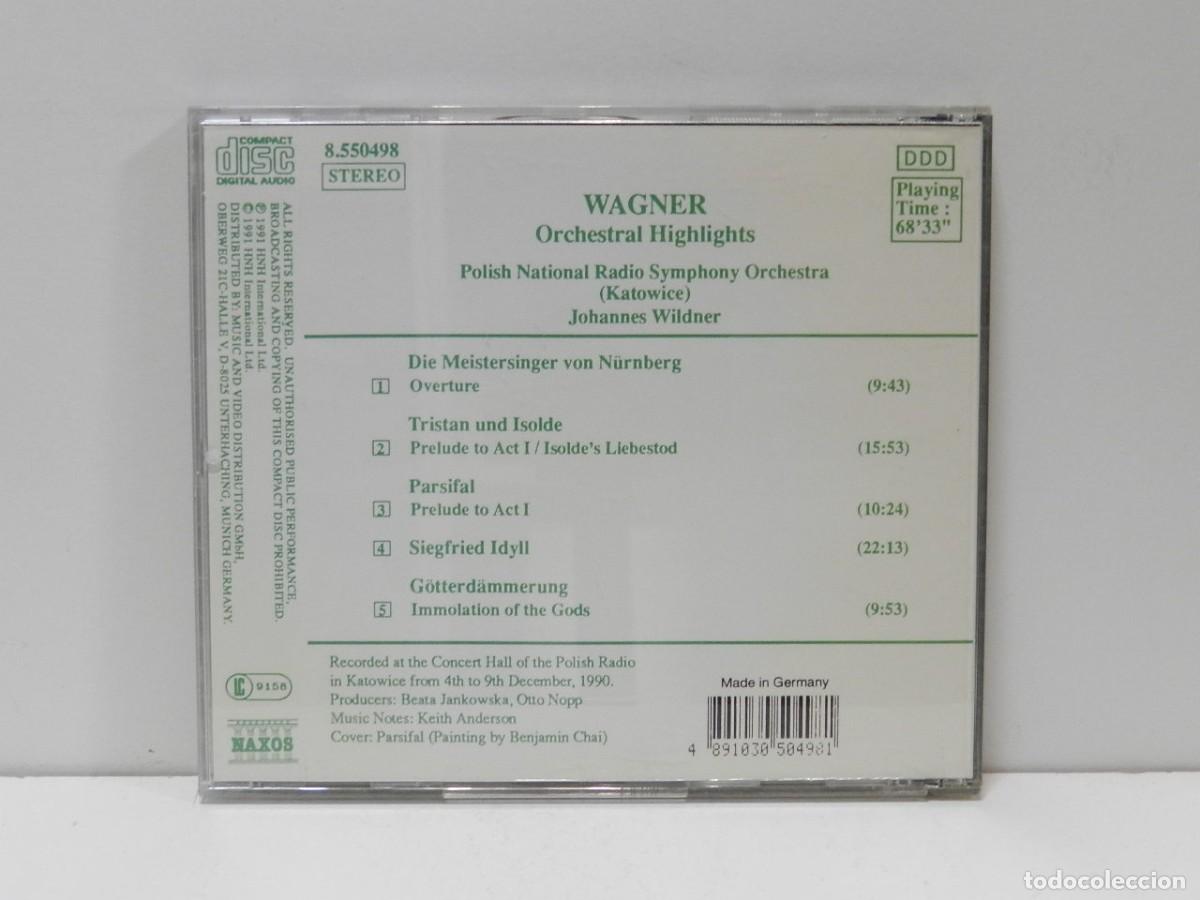 CDs de m&uacute;sica: DISCO CD. Wagner &ndash; Orchestral Highlights. COMPACT DISC. - Foto 2