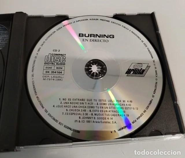 CDs de m&uacute;sica: BURNING, En Directo (1991); doble CD - Foto 5