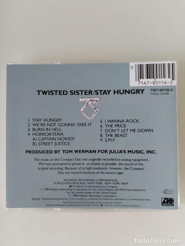 CDs de m&uacute;sica: TWISTED SISTER, &rdquo;Stay Hungry&rdquo;, CD - Foto 2