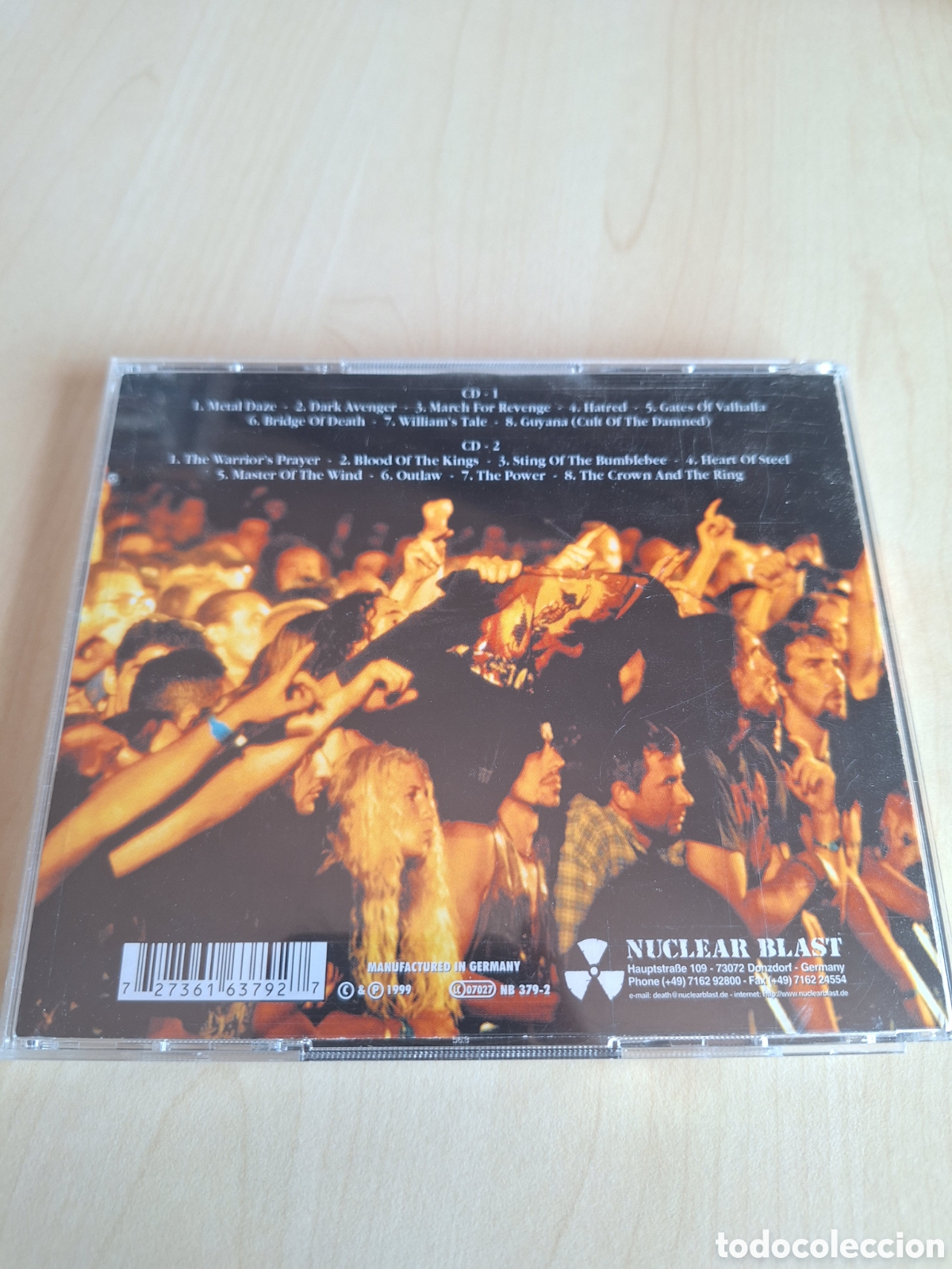 CDs de m&uacute;sica: Scd78 manwar hell on stage live CD SEGUNDAMANO - Foto 2