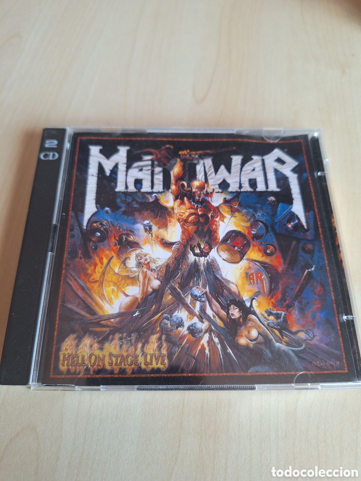 CDs de m&uacute;sica: Scd78 manwar hell on stage live CD SEGUNDAMANO - Foto 1