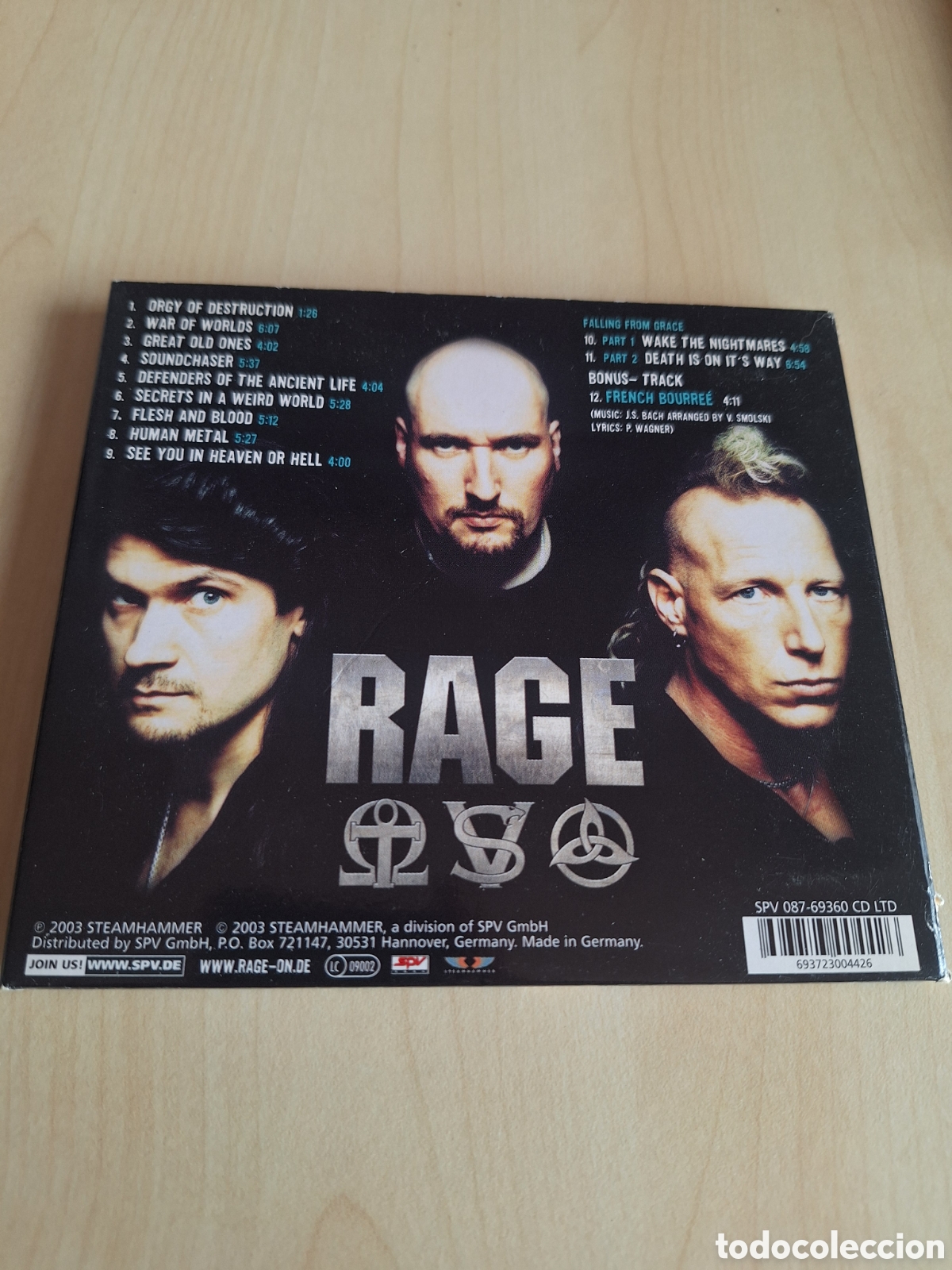 CDs de m&uacute;sica: Scd64 rage soundchaser CD SEGUNDAMANO - Foto 2