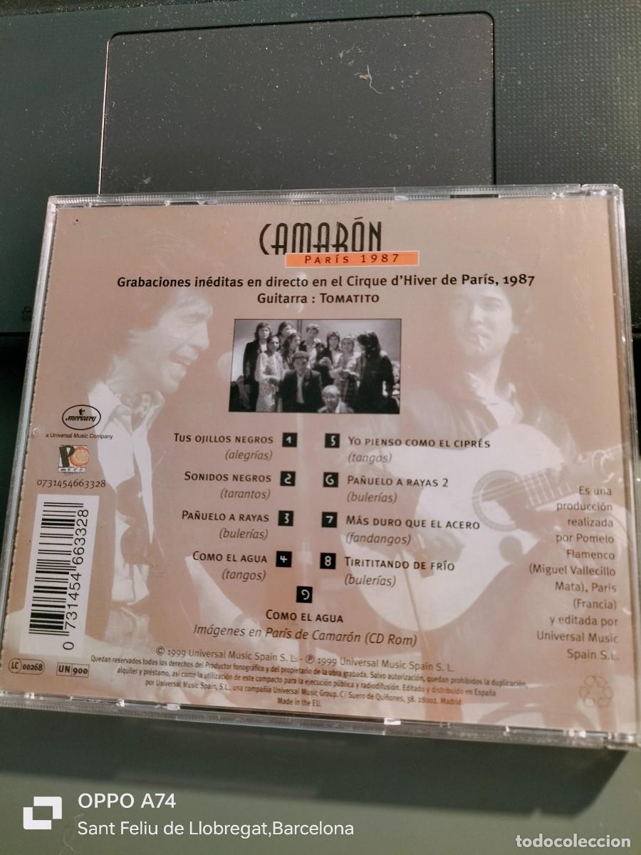 CDs de m&uacute;sica: RAR CD. CAMAR&Oacute;N CON TOMATITO. PAR&Iacute;S 1987 - Foto 2