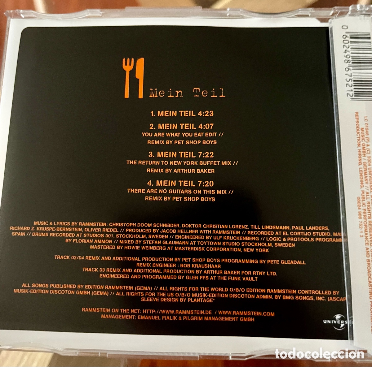 CDs de m&uacute;sica: RAMMSTEIN - Mein Teil - CD Maxisingle - Foto 2