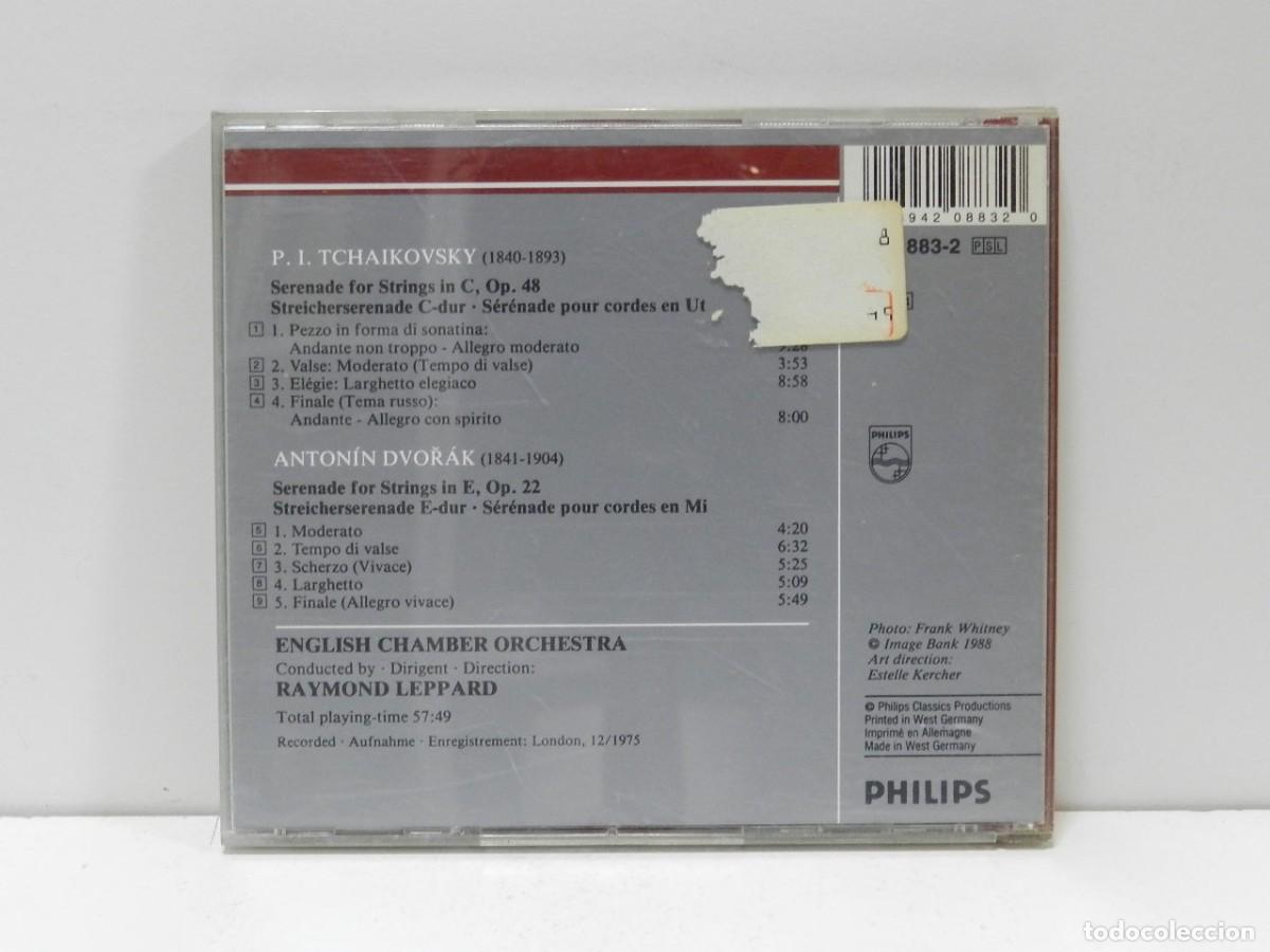 CDs de m&uacute;sica: DISCO CD. Tchaikovsky, Dvoř&aacute;k &ndash; Serenades For Strings. COMPACT DISC. - Foto 2